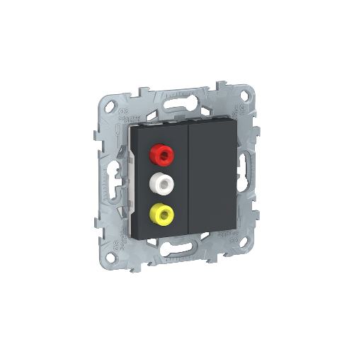  Розетка 3 RCA, Антрацит Schneider Electric NU543154