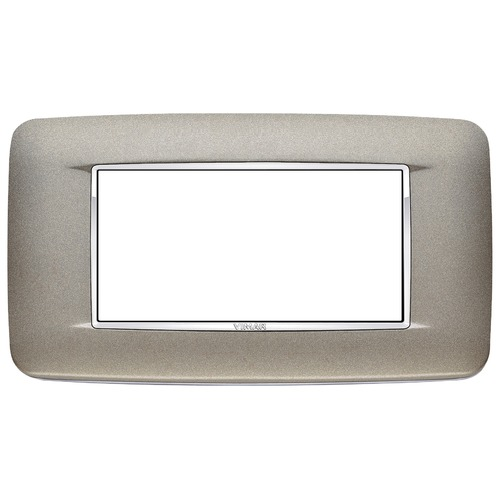  Рамка Eikon Chrome Round Титан матовый 4 модуля Vimar 20684.C14