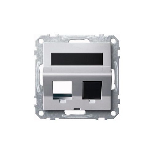  Наклонная плата для keystone RJ45 алюминий Merten MTN4568-0460