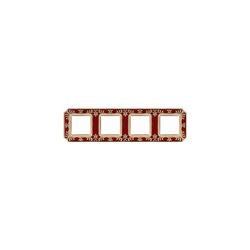  Рамка Smalto Italiano Siena Ruby red 4-постовая Fede FD01354ROEN