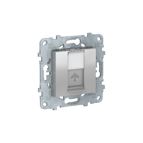  Розетка компьютерная, RJ45, одиночная, кат. 6 UTP, Алюминий Schneider Electric NU541530