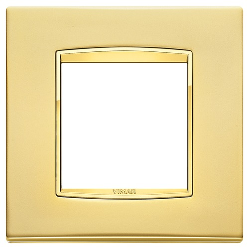  Рамка Eikon Chrome Classica Золото сатинированое 2 модуля Vimar 20642.G21