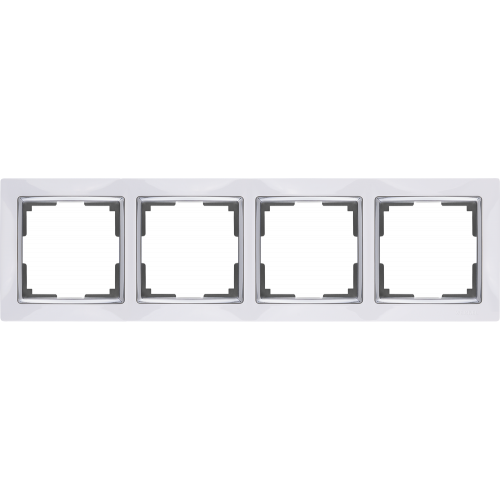  Рамка на 4 поста (белый) Snabb Werkel a028883 WL03-Frame-04-white