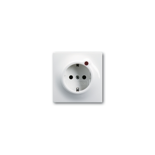  (2310 EUGL/VA-74-11), Розетка SCHUKO 16А 250В, с защитой от перенапряжения, серия impuls, цвет альпийский белый, ABB 2011-0-3841