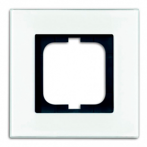  Рамка Carat Белое стекло 1-постовая ABB 1754-0-4442