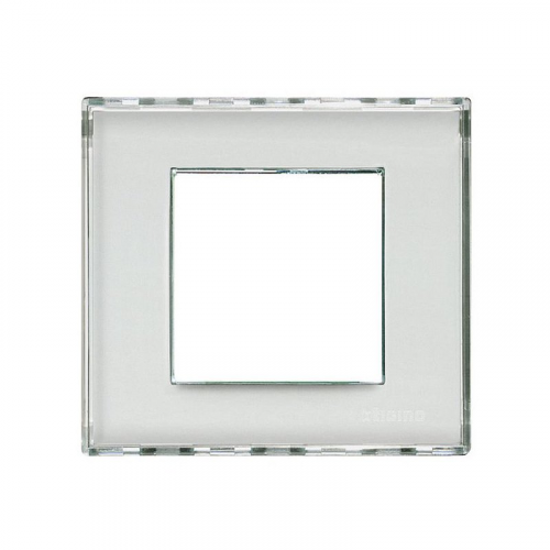  Рамка LivingLight Квадрат Прозрачный 2-модульная Bticino LND4802KR