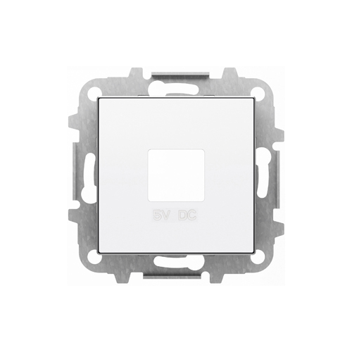  BL Накладка для зарядного устройства USB механизмов 8185 белый , ABB 8585