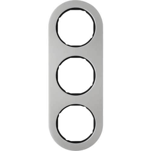  Рамка R.Classic Черный, нержавеющая сталь 3-постовая Berker 10132004
