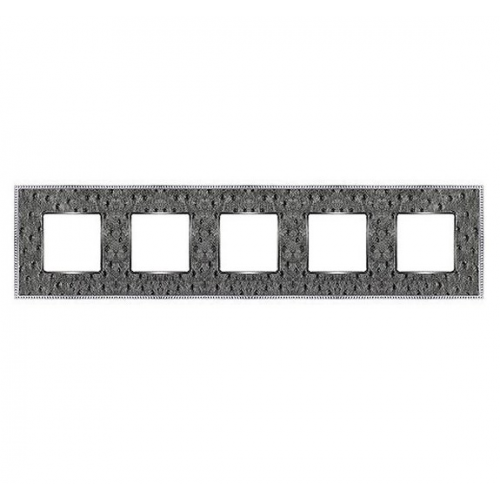  Рамка Belle Epoque Tapestry Alienasilver / bright chrome 5-постовая гор/верт. Fede FD01445SCB