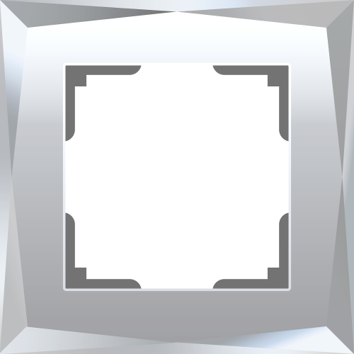  Рамка на 1 пост (зеркальный) Diamant Werkel a045795 WL08-Frame-01