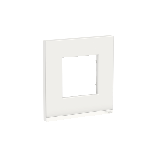  Рамка Unica Pure Белое стекло 1-постовая Schneider Electric NU600285