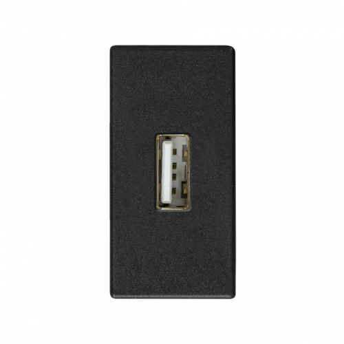  Розетка для подключения USB-разъёма 2.0, тип "А"(4*12мм), винтовое соединение, узкий модуль, Simon 27, гр 2701090-038