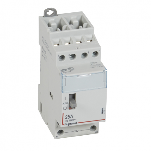 CX3 Контактор 24V 4НО 25А руч.упр. Legrand 412517