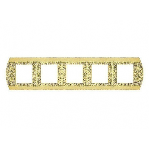  Рамка Sanremo bright gold 5-постовая гор/верт. Fede FD01425OB