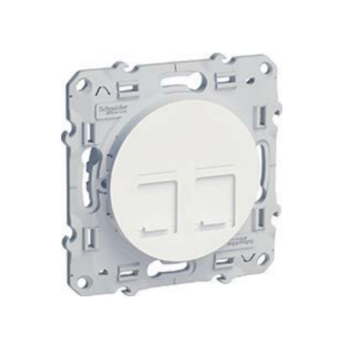 2хRJ45 Cat5 белый Odace Schneider Electric S52R481