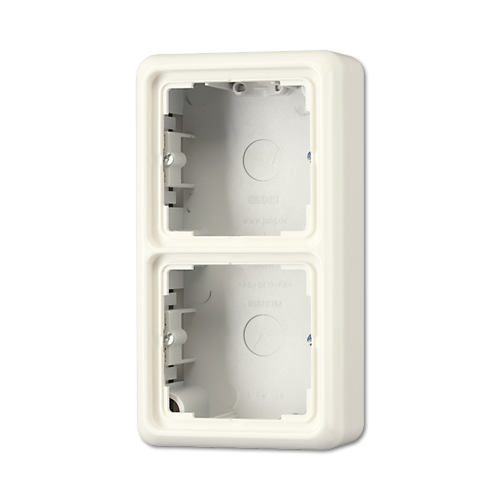 CD 500/CD plus Бежевый Коробка для накладного монтажа 2-я с рамкой Jung CD582AW
