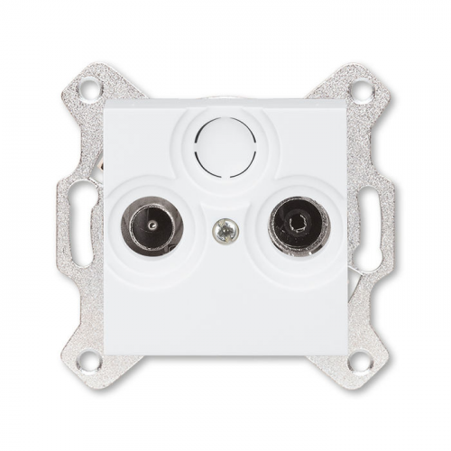 Розетка TV-R ABB Levit проходная 7дБ белый 5011H-A03607 03W 2CHH083607A6003