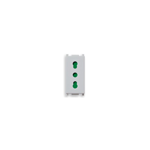  Розетка bpresa 2p+t 16a p17/11, серебро Vimar Plana 14203.SL