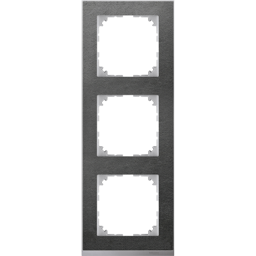  Рамка M-Pure Decor Сланец / Алюминий 3-постовая Merten MTN4030-3669