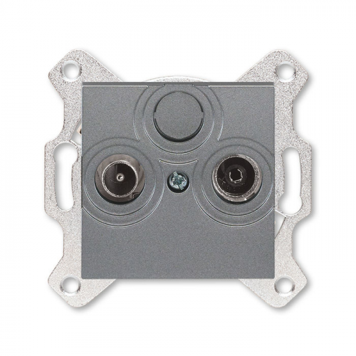Розетка TV-R ABB Levit оконечная сталь 5011H-A03503 69W 2CHH083503A6069
