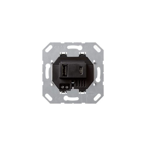  Вставка для USB электропитания 2-местн. Тип A / тип C Gira 236900