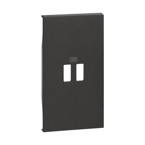 Bticino Living Now - накладка зарядки USB 2 черн. KG12C