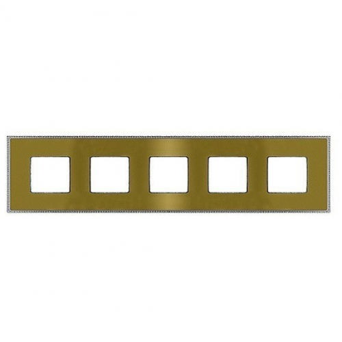  Рамка Belle Epoque Metal Bright gold / Bright chrome 5-постовая гор/верт. Fede FD01435OBCB