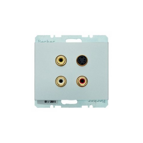  BMO CINCH/S-VIDEO K.5 цвет: лакированный алюминий Berker 3315327004