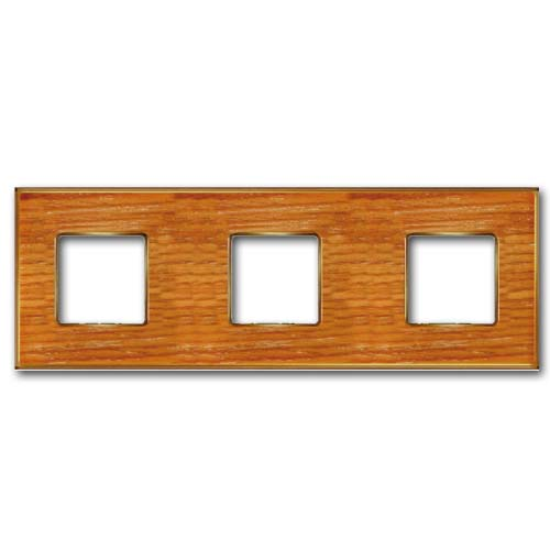  Рамка Vintage Wood Cherry / Золото 3-постовая Fede FD01313COB