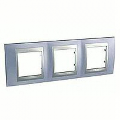  Рамка Unica Top Берилл / Алюминий 3-постовая Schneider Electric MGU66.006.098