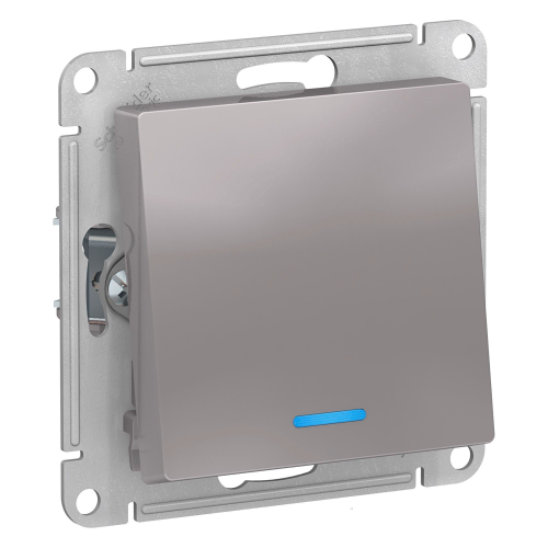  Atlasdesign 1-кл Переключатель с подсветкой, сх.6а, 10АХ, механизам, Алюминий Schneider Electric ATN000363