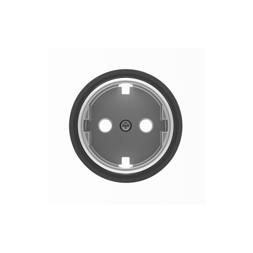  CN Накладка для розетки SCHUKO с плоской поверхностью Стекло чёрное , ABB 8688.9