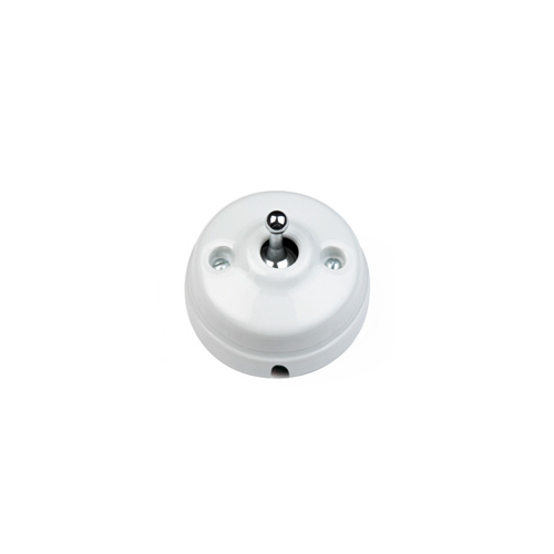  Выключатель 10A-250V, фарфор/хром Fontini 60306442