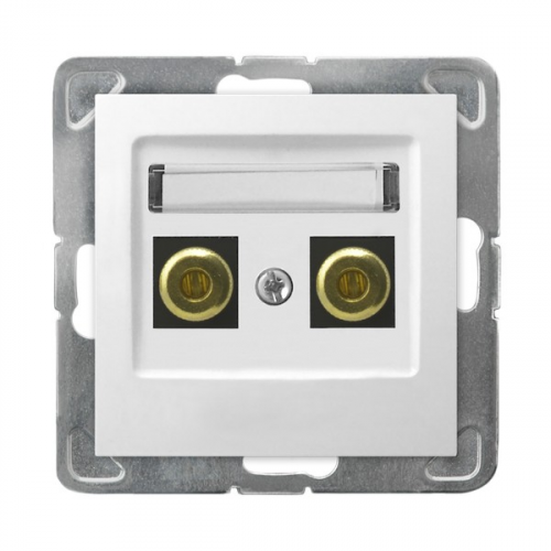Ospel Impresja Белый Розетка аккустическая 1-я, без рамки GGN-1Y/m/00