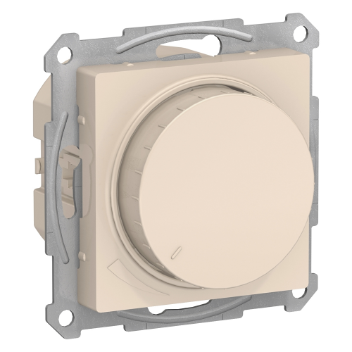  Atlasdesign Светорегулятор (диммер) поворотно-нажимной, 315Вт, мех., Бежевый Schneider Electric ATN000234