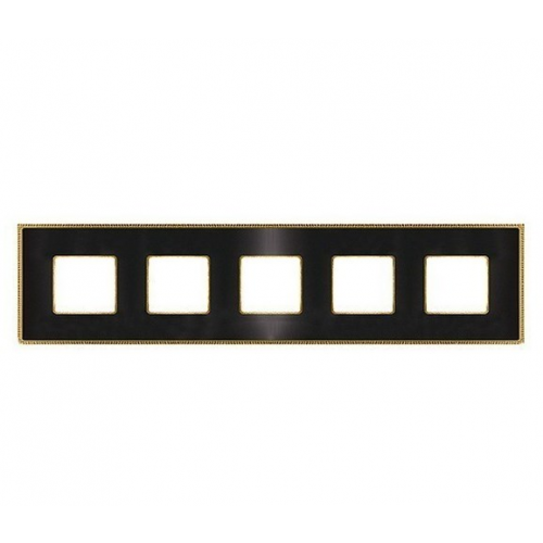  Рамка Belle Epoque Metal Graphite / Bright gold 5-постовая гор/верт. Fede FD01435GROB