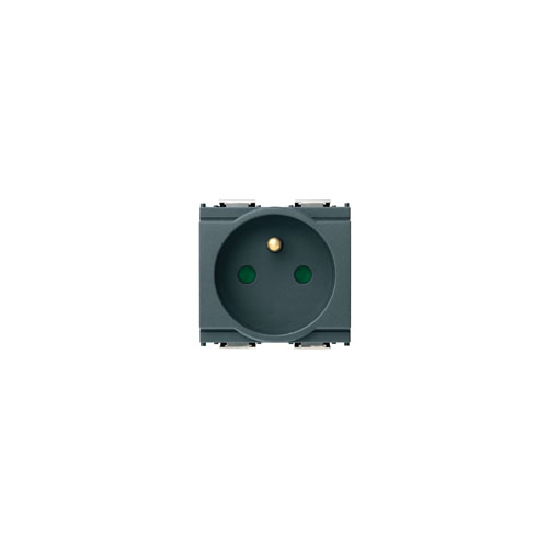  Розетка 2p+t 10/16a франц серая Vimar Idea 16212
