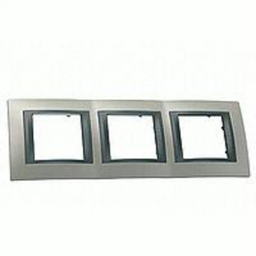  Рамка Unica Top Никель / Графит 3-постовая Schneider Electric MGU66.006.239