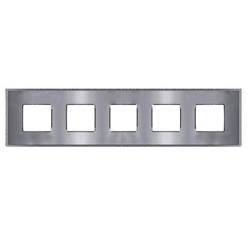  Рамка Belle Epoque Metal Bright chrome / Bright chrome 5-постовая гор/верт. Fede FD01435CBCB