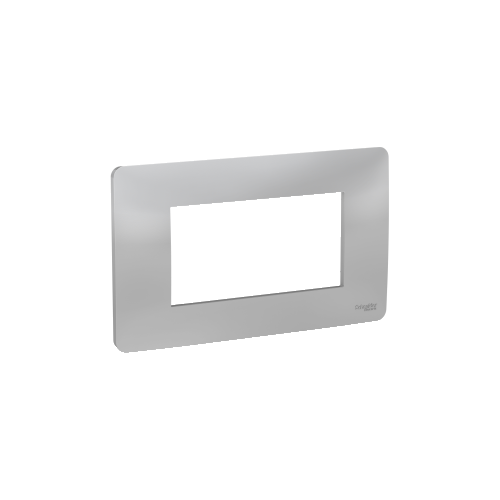 Рамка Unica Modular Алюминий 4-модульная-постовая Schneider Electric NU210430