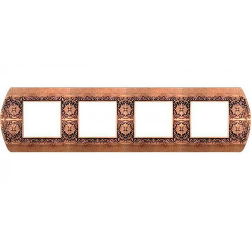  Рамка Sanremo Rustic copper 4-постовая гор/верт. Fede FD01424RU