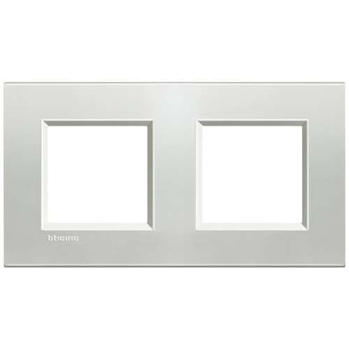  Рамка LivingLight Квадрат Серебро 2+2 модуля Bticino LNA4802M2AG