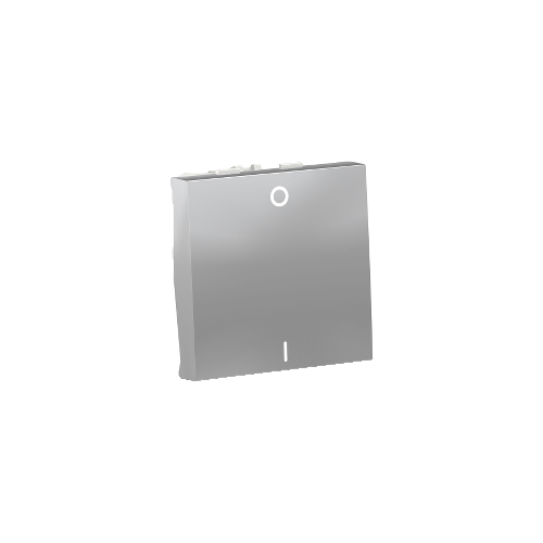  Выключатель двухполюс, 1-клавиш, сх. 2 16 AX, 250 В, 2 мод Алюминий Schneider Electric NU326230