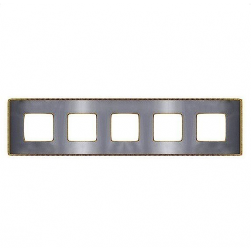  Рамка Belle Epoque Metal Bright chrome / Bright gold 5-постовая гор/верт. Fede FD01435CBOB