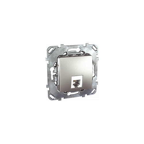  Телефонная розетка 1хRJ11 (4 конт) алюминий Schneider Electric MGU5.492.30ZD