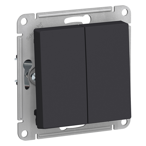  Atlasdesign 2-клавишный Выключатель, сх.5, 10АХ, механизм, Карбон Schneider Electric ATN001051