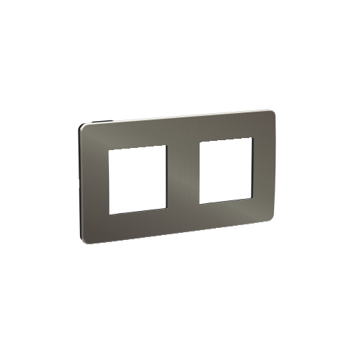  Рамка Unica Studio Metal Никель / Антрацит 2-постовая Schneider Electric NU280453