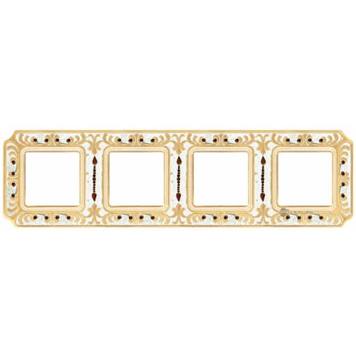  Рамка Siena Gold White Patina 4-постовая Fede FD01354OPCL