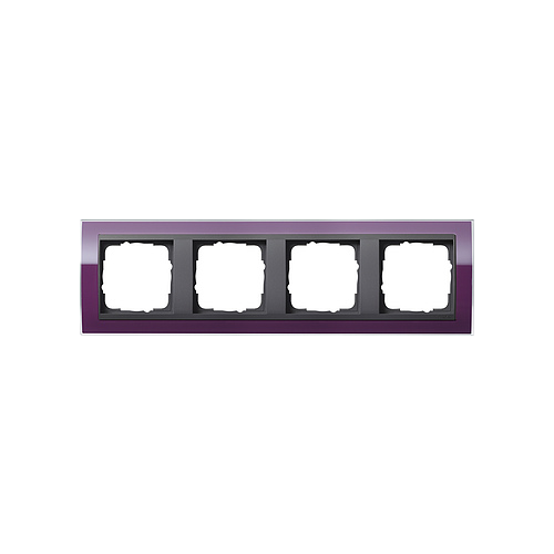  Рамка Event Clear Фиолетовый / Черный 4-постовая Gira 0214758