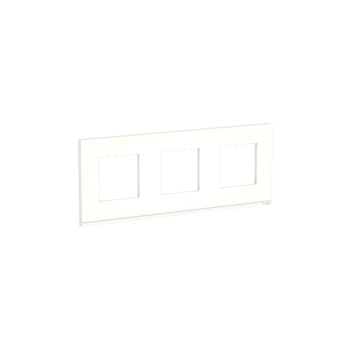  Рамка Unica Pure Матовое стекло / Белый 3-постовая Schneider Electric NU600689